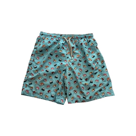 MC2 Saint Barth Sushi Print Swim Shorts in Blue
